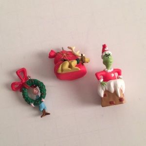 NIB Hallmark Keepsake Merry Grinch-mas! Dr. Seuss Set of 3 Miniature Ornaments